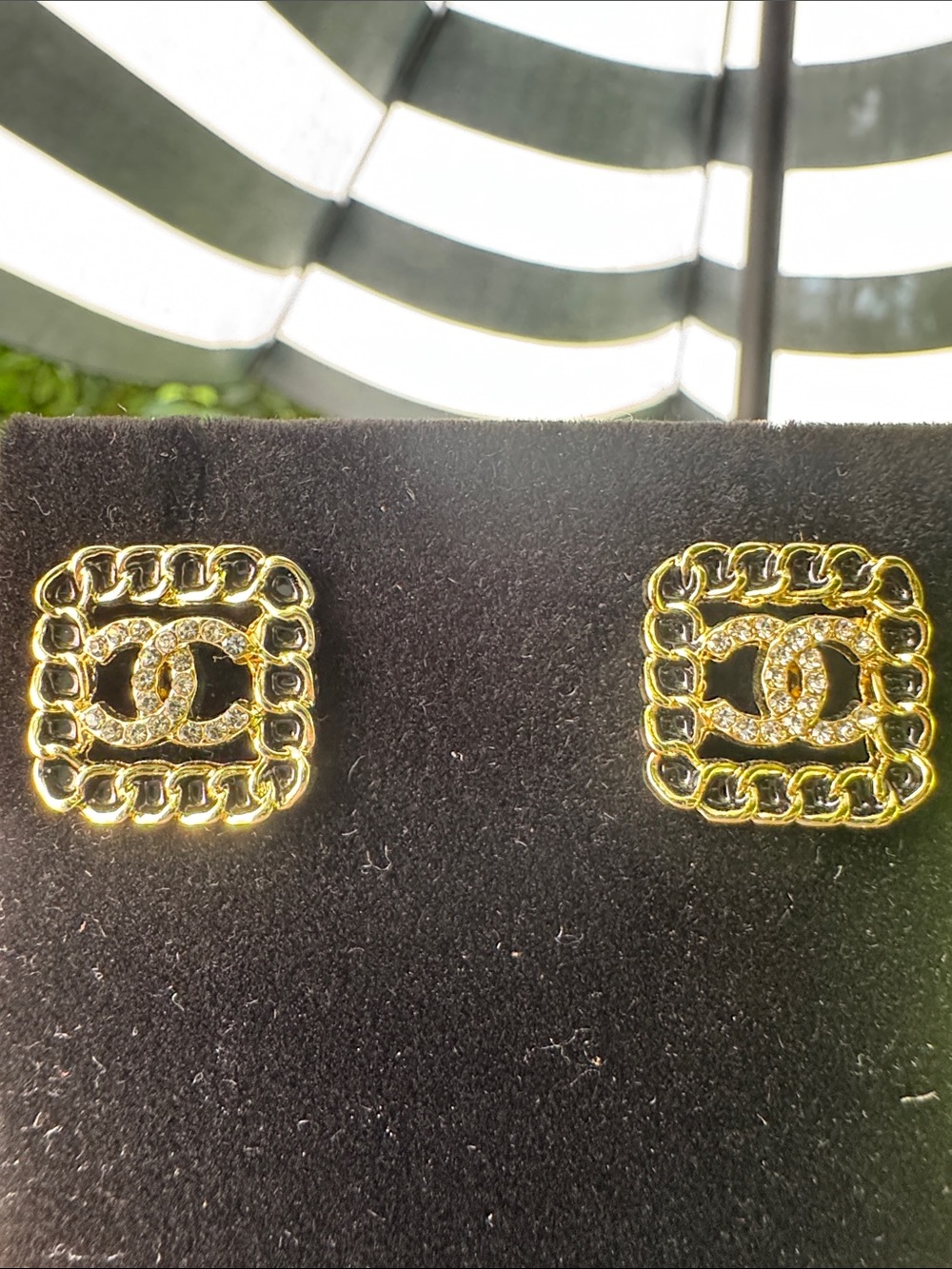 Earrings stud Chain-Frame - Picture 2 of 4